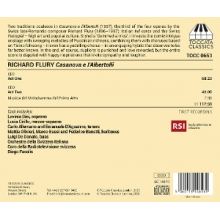 Orchestra Della Svizzera Italiana - Richard Flury: Casanova E L'albertolli, Comedia Lirica In Due Atti