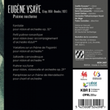 Orchestre Philharmonique Royal De Liege - Ysaye: Poeme Nocturne