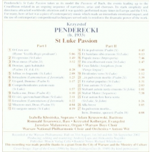 Penderecki, Krzysztof - St.Luke Passion