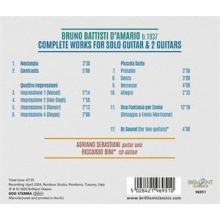 Sebastiani, Adriano & Riccardo Bini - Bruno Battisti D Amario: Complete Works For Solo Guitar & 2 Guitars