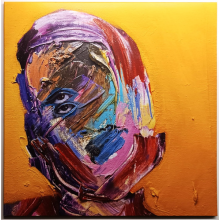 Grey Aura - Zwart Vierkant Slotstuk