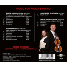 Duo Phone - Music For Viola and Piano By Shostakovich, Stravinksy, Glazunov