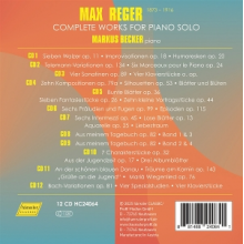 Becker, Markus - Max Reger - Complete Works For Piano Solo