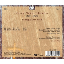 Wroclaw Baroque Orchestra & Dresdner Kammerchor & Jaroslaw Thiel - Telemann: Lukaspassion 1744 Tvwv 5:29