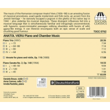 Roelcke, Irmela - Anatol Vieru: Piano and Chamber Music