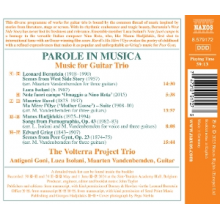 Volterra Project Trio - Grieg, Ravel & Bernstein: Parole In Musica - Music For Guitar Trio