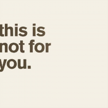 Bourne, Matthew - This is Not For You