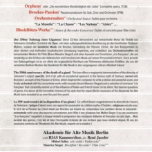 L Orfeo Barockorchester - A Telemann Companion