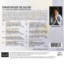 Micieli, Ruben - Paraphrases De Salon - 19th Century Opera Transcriptions