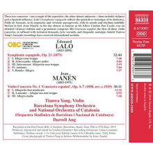 Yang, Tianwa - Lalo/Manen: Symphonie Espagnole/Concierto Espanol