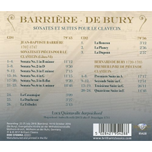 Barriere/De Bury - Sonates Et Suites Pour Le Clavecin