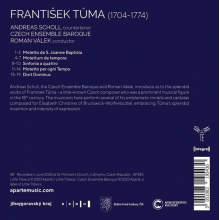 Andreas Scholl Czech Ensemble Baroque Roman Valek - Frantisek Tuma Motets Dixit Dominus Sinfonia
