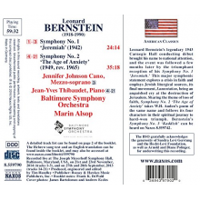 Bernstein, L. - Symphonies No.1 & 2