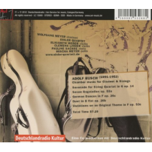 Eisler Quartet & Wolfgang Meyer - Adolf Busch: Chamber Music For Clarinet and String