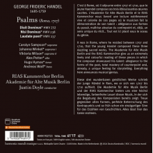 Handel - Dixit Dominus Laudate Pueri Nisi Dominus Akademie Fur Alte Musik Berlin Doyle RIAS Kammerchor