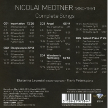 Levental, Ekaterina & Frank Peters - Medtner: Complete Songs