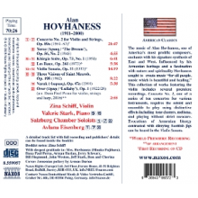 Schiff, Zina - Hovhaness: Concerto No. 2; Works For Violin and Piano