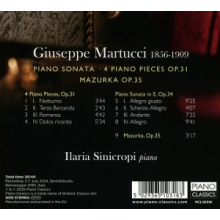 Sinicropi, Ilaria - Martucci: Piano Sonata, 4 Piano Pieces Op. 31, Mazurka, Op. 35