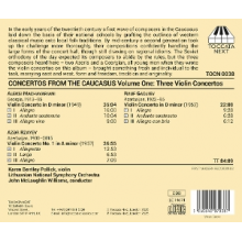 Pollick, Karen Bentley & John McLaughlin Williams & Lithuanian National Symphony Orchestra - Concertos From the Caucasus, Volume One: Three Violin Concertos