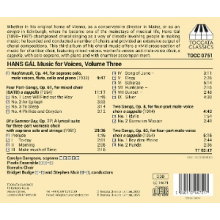 Sampson, Carolyn & Pixels Ensemble & Borealis Choir - Hans Gal: Music For Voices, Volume Three