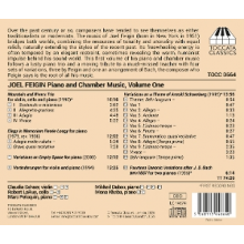 Schaer, Claudia & Robert Larue & Marc Peloquin & Mikhail Dubov & Mona Khaba - Joel Feigin: Piano and Chamber Music, Volume One