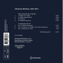 Piemontesi, Francesco - Brahms: Piano Concerto No. 2 & Three Intermezzi Op. 117