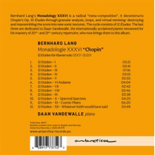 Vandewalle, Daan - Bernhard Lang: Monadologie Xxxvi