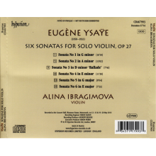 Ibragimova, Alina - Ysaye: the 6 Sonatas For Solo Violin
