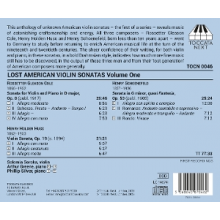 Soroka, Solomia - Lost American Violin Sonatas, Volume One