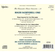 Callaghan, Simon & Bbc Scottish Symphony Orchestra - Coke: Piano Concertos Nos. 3, 4 & 5 (Hyperion Roma