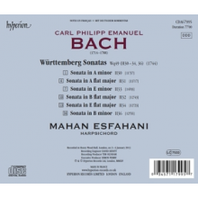 Esfahani, Mahan - C.P.E. Bach: Wurttemberg Sonatas, H.30-H.36