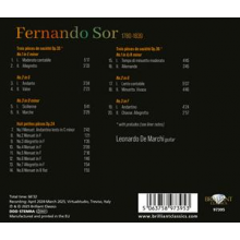 Marchi, Leonardo De - Sor: Pieces De Societe Op. 33 & Op. 36, Huit Petites Pieces Op. 24