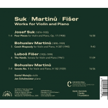 Schulmeister, Jan - Martin, Fiser & Suk: Works For Violin and Piano