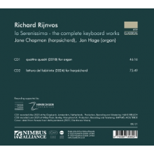 Hage, Jan - Richard Rijnvos: La Serenissima - Solo Works For Organ & Harpsichord