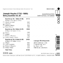 Leipziger Streichquartett - Haydn: String Quartets Vol. 20