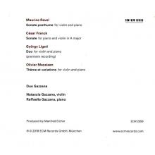 Duo Gazzana - Ravel, Franck, Messiaen, Ligeti
