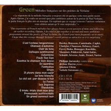 Jaroussky, Philippe/jerome Ducros/quatuor Ebene - Green' - Melodies Francaises On Verlaine's Poems