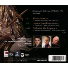 Jaroussky, Philippe/julia Lezhaneva/coro Della Rediotelevisione Swizzera/ibarocchisti/diego Fasolis - Pergolesi: Stabat Mater, Laudate Pueri, Confitebor