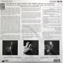 Konitz, Lee & Gerry Mulligan - Lee Konitz Plays With The Gerry Mulligan  Quartet (tone Poet) (lp)