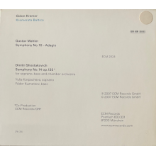 Kremer, Gidon & Kremerata Baltica - Mahler/shostakovich