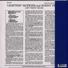 Lightnin' Hopkins, Sonny Terry - Last Night Blues (lp) (acoustic Sounds)