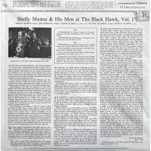 Mane, Shelly & His Man - At The Black Hawk Vol. 1 (lp)