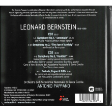 Rana/sierra/lemieux/orchestra Dell'accademia Nazionale Di Santa Cecilia/pappano - Bernstein: Symphonies Nos. 1 - 3, Prelude, Fugue & Riffs