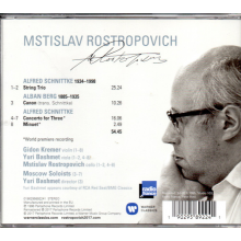 Rostropovich, Mstislav/gidon Kremer/yuri Bashmet/moscow Soloists - Schnittke: Concerto For Three, String Trio, Minuet
