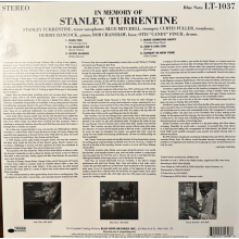 Turrentine, Stanley - In Memory Of (tone Poet) (lp)
