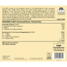 Bbc Symphony Orchestra - Richard Flury: Orchestral Music, Volume Five