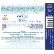 Orchestra Del Teatro La Fenice Di Venezia & Federico Maria Sardelli & Renato Dolcini - Vivaldi: Il Bajazet