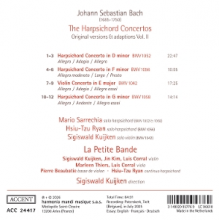 Sarrechia, Mario & La Petite Bande & Sigiswald Kuijken - Johann Sebastian Bach: the Harpsichord Concertos - Original Versions & Adaptions Vol. Ii