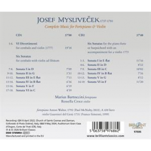 Bartoccini, Marius & Rosella Croce - Josef Myslivecek: Complete Music For Fortepiano & Violin