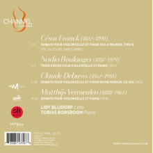 Blijdorp, Lidy - Franck, Boulanger, Debussy & Vermeulen: Works For Cello and Piano